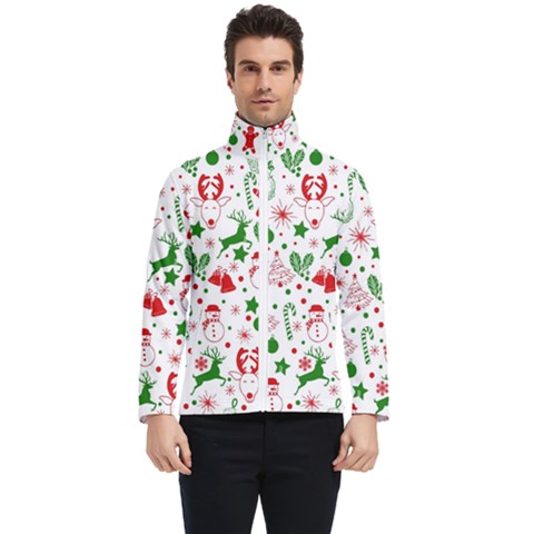 Christmas-seamless-green  Men s Bomber Jacket by nateshop