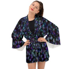 Christmasstars-002 Long Sleeve Kimono by nateshop