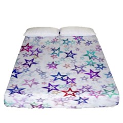 Christmasstars-003 Fitted Sheet (queen Size) by nateshop