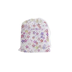 Christmasstars-004 Drawstring Pouch (small) by nateshop