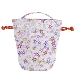 Christmasstars-004 Drawstring Bucket Bag by nateshop