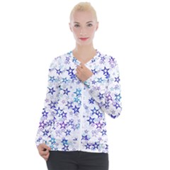 Christmasstars-005 Casual Zip Up Jacket