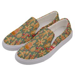 Pattern-santa Men s Canvas Slip Ons by nateshop