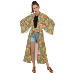 Pattern-santa Maxi Kimono by nateshop