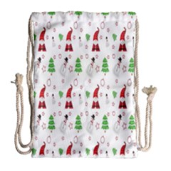 Santa-claus Drawstring Bag (large) by nateshop