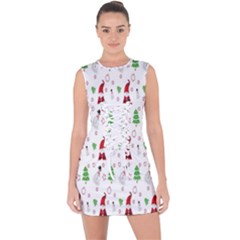 Santa-claus Lace Up Front Bodycon Dress by nateshop