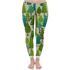 Seamless-forest-pattern-cartoon-tree Classic Winter Leggings by nateshop