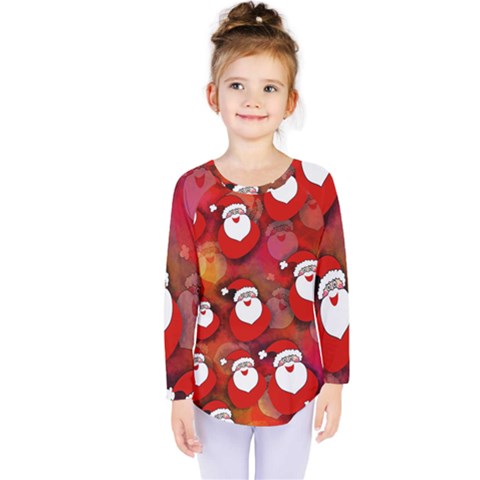 Seamless-santa Claus Kids  Long Sleeve Tee by nateshop