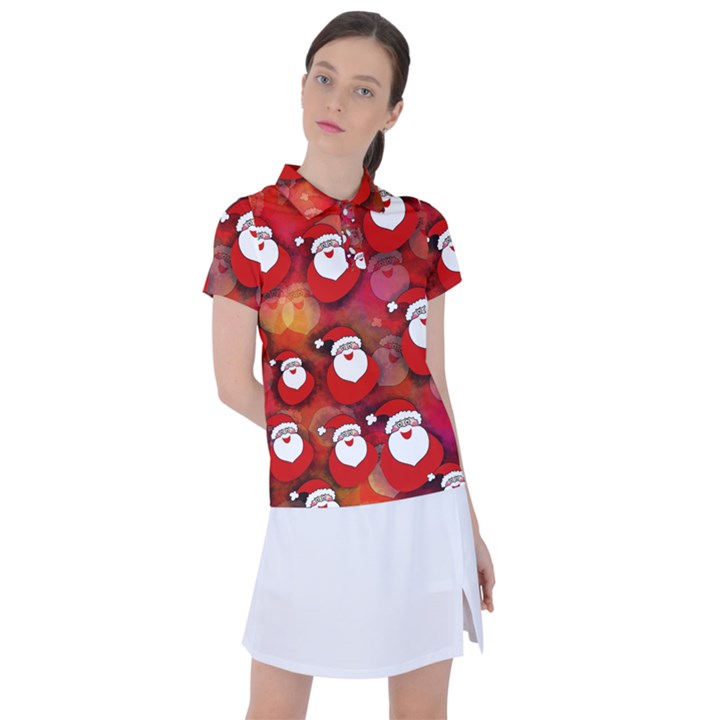 Seamless-santa Claus Women s Polo Tee