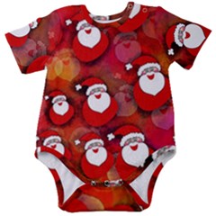Seamless-santa Claus Baby Short Sleeve Onesie Bodysuit by nateshop