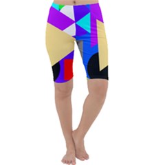 Shape Colorful Creativity Abstract Pattern Cropped Leggings 