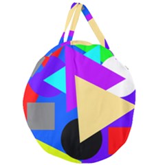 Shape Colorful Creativity Abstract Pattern Giant Round Zipper Tote