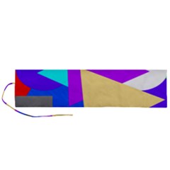 Shape Colorful Creativity Abstract Pattern Roll Up Canvas Pencil Holder (l)