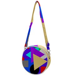 Shape Colorful Creativity Abstract Pattern Crossbody Circle Bag