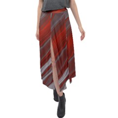 Colored Pattern Bokeh Blurred Blur Velour Split Maxi Skirt by Ravend