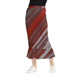 Colored Pattern Bokeh Blurred Blur Maxi Fishtail Chiffon Skirt by Ravend