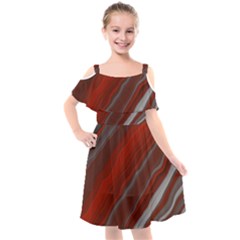 Colored Pattern Bokeh Blurred Blur Kids  Cut Out Shoulders Chiffon Dress