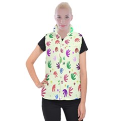 Doodle Squiggles Colorful Pattern Women s Button Up Vest
