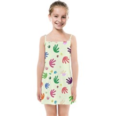 Doodle Squiggles Colorful Pattern Kids  Summer Sun Dress by Ravend