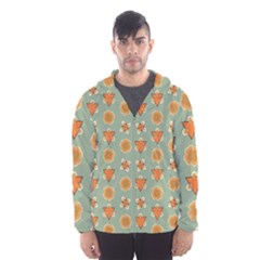 Wallpaper Background Floral Pattern Men s Hooded Windbreaker