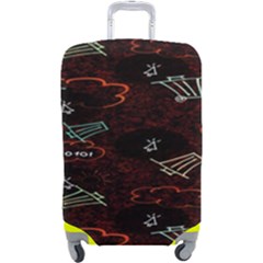 Geometric Pattern Recycle Bin Luggage Cover (large)