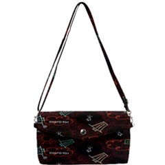 Geometric Pattern Recycle Bin Removable Strap Clutch Bag