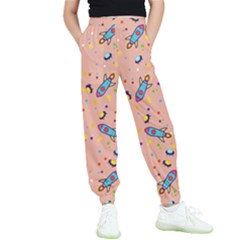 Rocket Ship Rocket Spaceship Kids  Elastic Waist Pants by Ravend