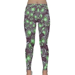 Man Butterfly Drawing Motif Pattern Classic Yoga Leggings by dflcprintsclothing