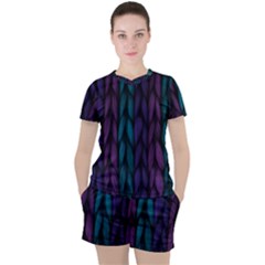 Background Women s Tee and Shorts Set