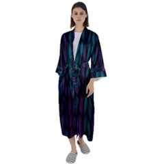 Background Maxi Satin Kimono