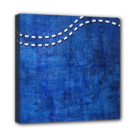 Background-jeans  Mini Canvas 8  X 8  (stretched) by nateshop