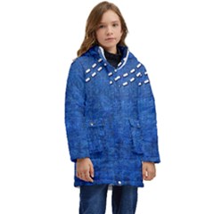 Background-jeans  Kid s Hooded Longline Puffer Jacket by nateshop