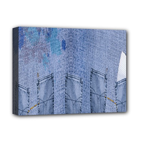 Background-jeans Deluxe Canvas 16  X 12  (stretched)  by nateshop