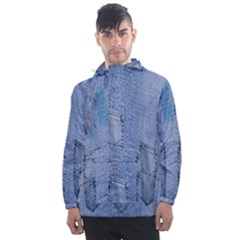 Background-jeans Men s Front Pocket Pullover Windbreaker by nateshop