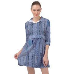 Background-jeans Mini Skater Shirt Dress by nateshop