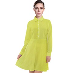 Background-texture-yellow Long Sleeve Chiffon Shirt Dress by nateshop