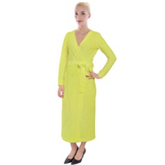 Background-texture-yellow Velvet Maxi Wrap Dress by nateshop