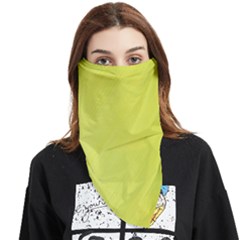 Background-texture-yellow Face Covering Bandana (Triangle)