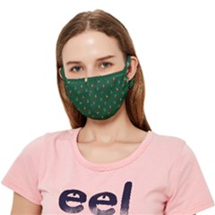 Christmas Background Green Pattern Crease Cloth Face Mask (adult) by Ravend