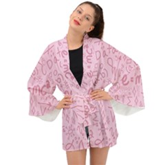 Background Back To School Bright Long Sleeve Kimono