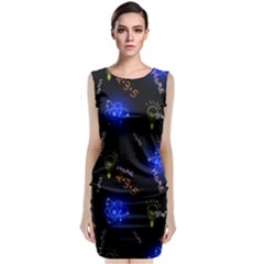 Formula Background Pattern Texture Design Classic Sleeveless Midi Dress