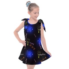 Formula Background Pattern Texture Design Kids  Tie Up Tunic Dress by Ravend