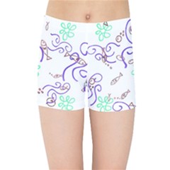 Background Pattern Wallpaper Fish Kids  Sports Shorts