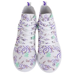 Background Pattern Wallpaper Fish Men s Lightweight High Top Sneakers by Ravend