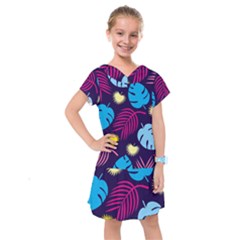 Leaves Patternwallpaper Foliage Kids  Drop Waist Dress