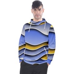 Background Abstract Wave Colorful Men s Pullover Hoodie