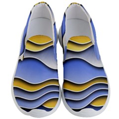 Background Abstract Wave Colorful Men s Lightweight Slip Ons by Ravend