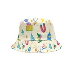 Pattern School Bag Pencil Triangle Inside Out Bucket Hat (kids)