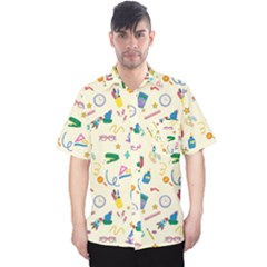 Pattern School Bag Pencil Triangle Men s Hawaii Shirt