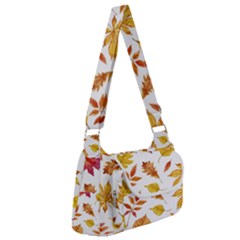 Watercolor-autumn-leaves-pattern-vector Multipack Bag by nateshop